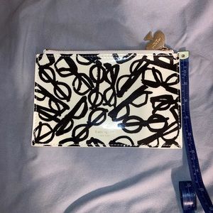 Kate Spade New York Black/White Zipper Pouch - Literary Glasses